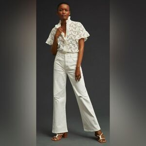 Pilcro Straight-Leg Jeans in White